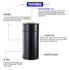 Gordon Smell Proof Airtight Aircraft Aluminum Storage Cigarette Jar, Black Stash Jars, 32 mm Size Smell Proof Container